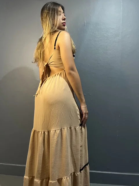 VESTIDO LONGO NUDE