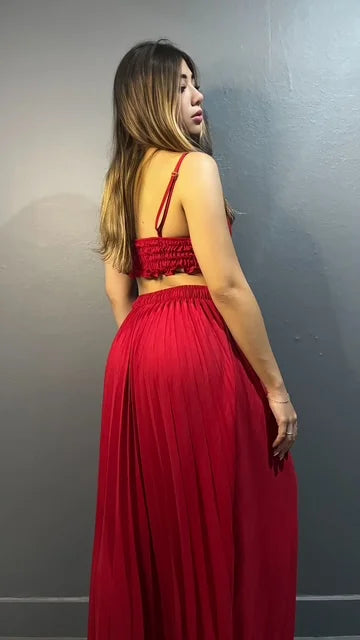 VESTIDO PLISSADO