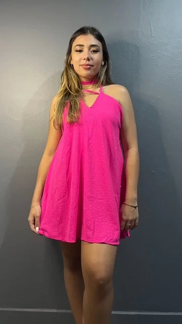 VESTIDO BRILHANTE CURTO